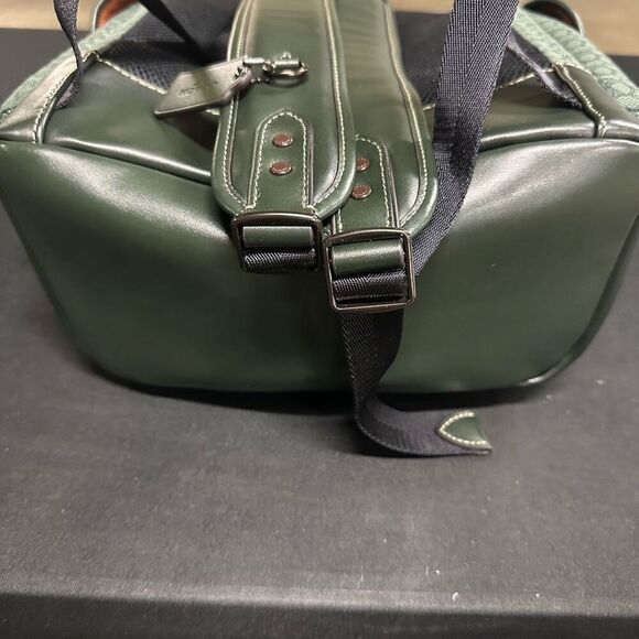 New Coach Hitch Amazon Green Micro Signature Jacquard Leather Backpack - Picture 7 of 13